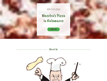 Tablet Screenshot of maestros-pizza.com